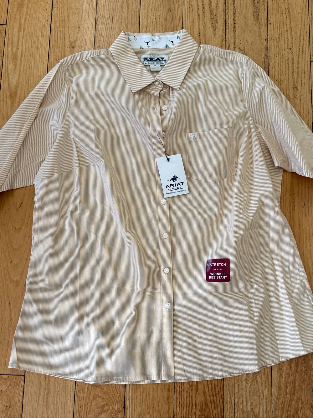 Ariat Women's Light Beige Button-Down Shirt